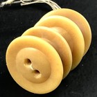 Antique Vintage Sewing Button 2 Button Beige Lot Of 4 Estate Find