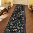  Jungle Kitchen Runner Rug  2x10 Black Hallway Non Slip Washable Runner Rugs 