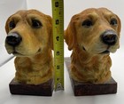 Vintage Golden Retriever Labrador Dog Bookends Set Of 2 Please See All Photos