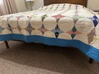 Handmade Quilt Bedspread Full Size 88x76    4 Point Star Kite Feed Sack