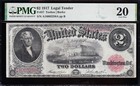 Very Nice Bold   Crisp Vf 1917  2 Bracelet Us Legal Tender Note  Pmg 20  03258
