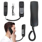 Telephone Desktop Corded Landline Mini Phone For Hotel Office Home Wall Mount