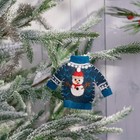 Primitives By Kathy Felt Snowman Sweater Ornament Christmas Holiday Mice Gift