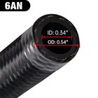 6an 8an 10an 10ft 20ft Cpe Braided Nylon Fuel Line Kit Hose End Fittings Black