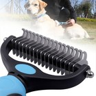 Pet Grooming Tool - 2 Sided Shedding Comb Brush Undercoat Rake For Cats   Dogs
