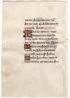 Leaf Ca  1485 From A Book Of Hours - Illuminated Manuscript - Vellum