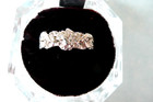 Silver 925k   Swirl     4  Band   Design  Rose   Puzzle  Ring   Size  6  9  9 5