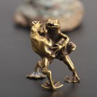 Wrestling Frog Exquisite Fengshui Statue Chinese Collection Asian Brass