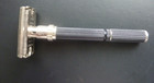 Vintage Gillette Black Beauty U 1 Super Adjustable Safety Razor U s a   Blades