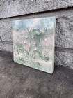 Antique Cambridge Victorian Edwardian Floral Fire Place Tile Green Mottled 6 X 6