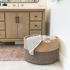 Goodpick Extra Large Wicker Storage Basket  83l Woven Blanket Storage For Living