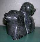 Vintage Inuit Canadian Eskimo Carved Soapstone 2 Walrus In Bay 3 5 Inch