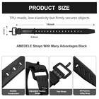 2 Pack 14  Rubber Tie Down Straps quick Lashing Straps With Buckles Black