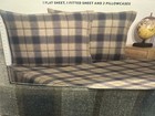 Flannel From Portugal Brown Plaid Flannel Sheet Set 4 Piece Queen 100  Cotton