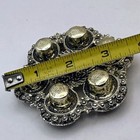 Vintage Gresco Metal Thimble Holder Stand Displays 7 Thimbles 3 5  No Thimbles