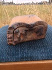 Vintage Burl Wood Live Edge Trinket Jewelry Box  Secret Drawer W Natural Handle