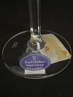Royal Doulton Crystal Vassar Gold Rim Band Fluted Champagne 8     Germany New