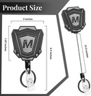 2 Pack Heavy Duty Retractable Keychain With Belt Clip Retractable Id Badge