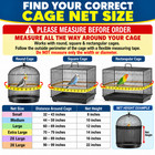 2pcs Nylon Pet Bird Cage Cover Seed Catcher Shell Skirt Guard Mesh Net Mesh