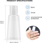 6 Pack 1oz Flip Cap Squeeze Bottles Plastic Refillable Empty Travel Bpa