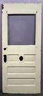 32 x79  Antique Vintage Old Solid Wood Wooden Entry Door Window Wavy Glass Lite