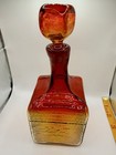 Blenko Wayne Husted Amberina  red Shading To Amber  With Stopper - Flawless