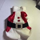 Santa Claus Pet Costume For Small Dogs Or Cats - Plush Red And White Christmas