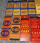 14 Different Chicago   Eastern Illinois C ei Railroad Match Covers Matchbooks