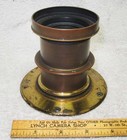 Big Antique Brass Lens W  Mounting Flange   For 1800 s Wet Plate View Camera 