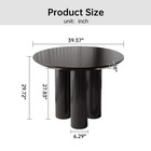 39  Round Dining Table Black Modern Kitchen Table Dining Room Table For 2-4