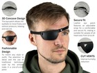 Black Leather Eye Patch  Man Woman For Right Eye 
