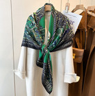 70  Cashmere 30  Silk Totem Print Bandana Shawl 53   Neckerchief Scarf Wrap 