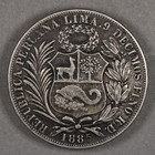 1885 Peru Silver 1 Sol