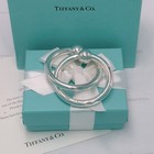 Tiffany   Co  1837 Double Circle Baby Rattle Sterling Silver 925 W  Box   Pouch