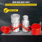 1 Sets 1 2  Flat Face Hydraulic Coupler Quick Connect Skid Steer Bobcat