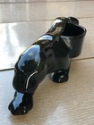 Black Ceramic Panther Vintage Mid Century Ceramic 15  Stalking Crouching Big Cat