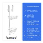 Shower Caddy Hanging - 2 Tier Over Door Chrome Plated - No Drilling Required    