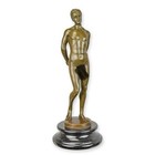 Vintage Bronze Sculpture Statue Marble Rare Man Art Nick Male Decor Gift