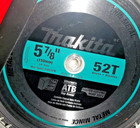 New - Makita A-96104 5-7 8 In  52t Carbide-tipped Thin Metal Saw Blade Free Ship