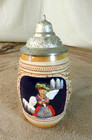 Vtg German Beer Stein  25 Litre Lidded Mug  - Germany - 6 5  Tall