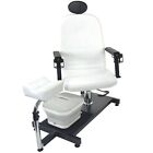 White Pedicure Station Hydraulic Chair   Massage Foot Spa Beauty Salon Equipment