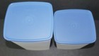 Tupperware Square Rounds Blue Seals 313 310 1311 New 6cup 7 5cup Lot Of 2 Nos