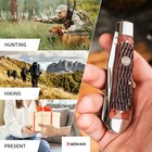 Boker Treebrand 1095 Trapper Jigged Brown Bone Two Blade Pocket Knife Edc 110881