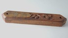 Hebrew Jewish Carved Wood Mezuzah Case Shin Crown Judaica Israel