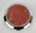 Vintage Japanese Compact Mirror New In Box  Red Tapestry Cream Puff