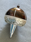 Antique German Hand-blown Silvered Glass Long Finial Christmas Ornament Unusual