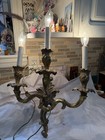 Antique Victorian Gilt Bronze 3 Light Candelabra Wall Light Sconce Lamp