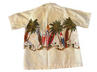 Vtg 80s Kids Sz 5-6 Shirt Shorts Set Hawaiian Surfboard Cotton Beach Tiki Boys