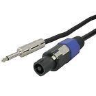2 Speakon Compatible To 1 4 Plug 50ft Foot Pa Dj Pro Audio Sound Speaker Cables