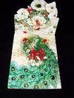 Punch Studio Paper Notepad Jeweled Christmas Peacock Magnetic 66386 Note Pad